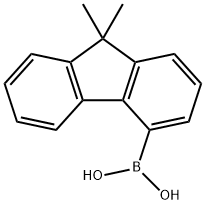 4-硼酸-9,9-二甲基芴 结构式