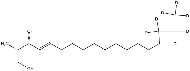 D-赤型鞘氨醇-D7 结构式