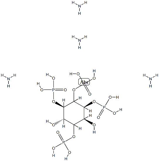 D-MYO-肌醇 1,3,4,5-四(磷酸二氢酯)四铵盐 结构式