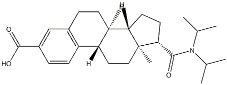 17-(N,N-diisopropylcarboxamide)estra-1,3,5(10)-triene-3-carboxylic acid 结构式