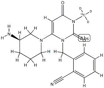 Alogliptin-13C,d3 结构式