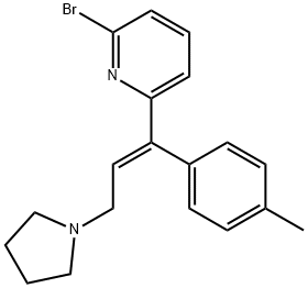 (E)-2-溴-6-(3-(吡咯烷基-1-基)-1-对甲苯基丙烯基)吡啶 结构式