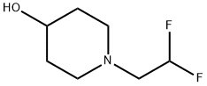 1-(2,2-二氟乙基)哌啶-4-醇 结构式