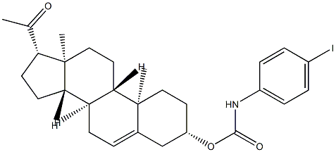 N-(4-iodophenyl)pregnenolone 3-carbamate 结构式