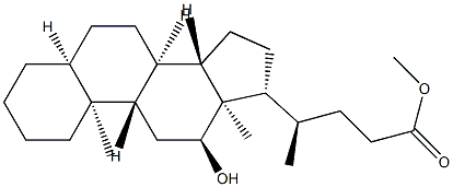 12α-Hydroxy-5β-cholan-24-oic acid methyl ester 结构式