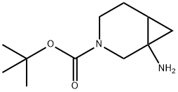 (1S,6S)-叔-丁基 1-氨基-3-氮杂二环[4.1.0]庚烷-3-甲酸基酯 结构式