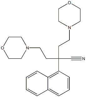 α,α-Bis(2-morpholinoethyl)-1-naphthaleneacetonitrile 结构式