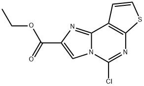 乙基 5-氯咪唑并[1,2-C]噻吩并[3,2-E]嘧啶-2-甲酸基酯 结构式