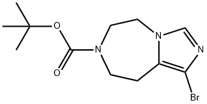 叔-丁基 1-溴-8,9-二氢-5H-咪唑并[1,5-D][1,4]二氮杂卓-7(6H)-甲酸基酯 结构式