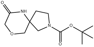 Tert-Butyl 7-Oxo-9-Oxa-2,6-Diazaspiro[4.5]Decane-2-Carboxylate(WX100256) 结构式