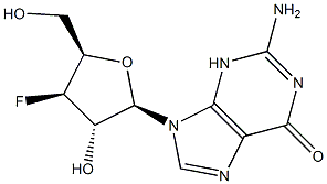 3'-脱氧-3'-氟鸟苷 结构式