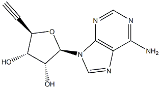 9-(5',6'-dideoxy-beta-ribohex-5'-ynofuranosyl)adenine 结构式