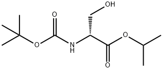 N-叔丁氧羰基-D-丝氨酸异丙酯 结构式