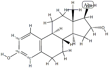 16-Α-羟雌甾二醇-2,3,4-13C3 结构式