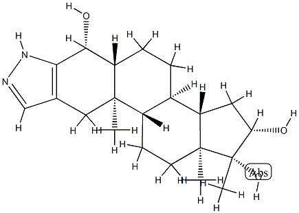 4,16-dihydroxystanozolol 结构式