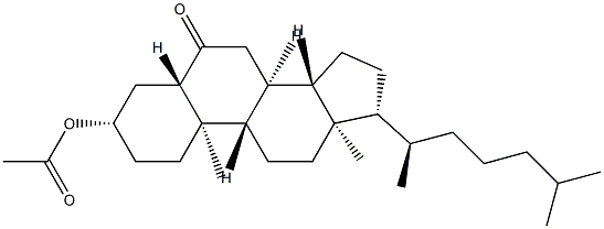 3β-Acetoxy-5α-cholestan-6-one 结构式