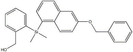 2-[(6-苄氧基-1-萘基)二甲基硅烷基]苯甲醇 结构式