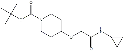 2-(1-BOC-4-哌啶氧基)-N-环丙基乙酰胺 结构式