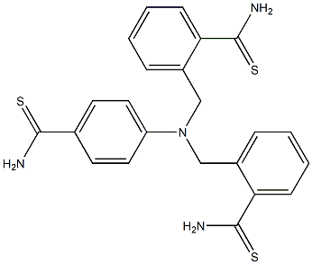 4-[双(2-硫代胺甲酰苄基)氨]硫代苯甲酰胺 结构式