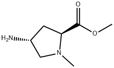 methyl (4R)-4-amino-1-methyl-L-prolinate(SALTDATA: 2HCl) 结构式