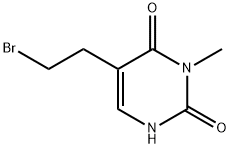 5-(2-bromoethyl)-3-methyl-2,4(1H,3H)-pyrimidinedione(SALTDATA: FREE) 结构式