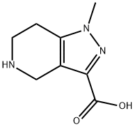 1-甲基-4,5,6,7-四氢-1H-吡唑并[4,3-C]吡啶-3-羧酸 结构式