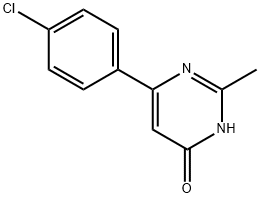 6-(4-chlorophenyl)-2-methylpyrimidin-4-ol 结构式