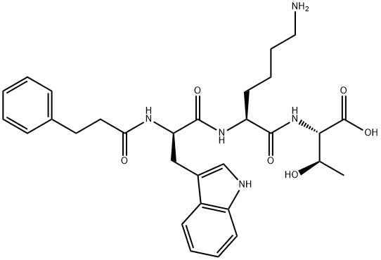 somatostatin (7-10), desamino-Trp 结构式