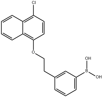 3-[(4′-氯-1-萘氧基)甲基]苯硼酸 结构式