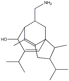 11-aminomethyl-2,6-dimethyl-3,9-diisopropyltricyclo(5.3.2.0)dodeca-5,9-dien-8-ol 结构式