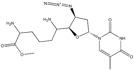 L-Lysine, 5'-ester with3'-azido-3'-deoxythymidine (9CI) 结构式