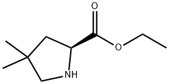 (S)-4,4-二甲基吡咯烷-2-羧酸乙酯 结构式