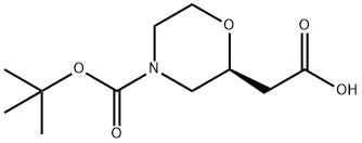(S)-N-BOC-2-吗啉乙酸 结构式