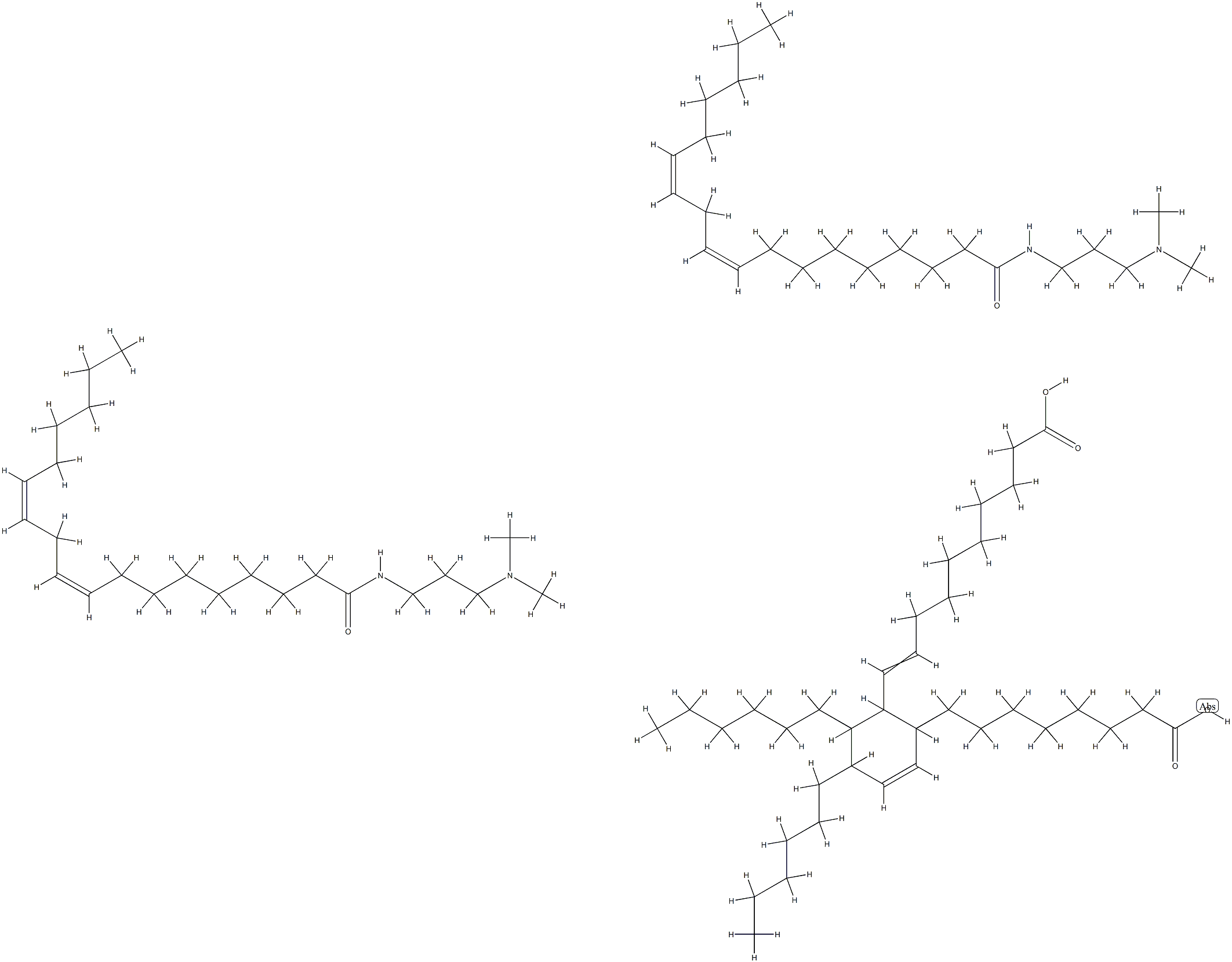 亚油酰胺丙基二甲基胺二聚亚油酸盐 结构式