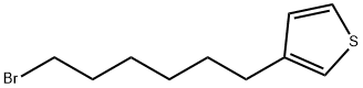 ω-bromohexylthiophene 结构式