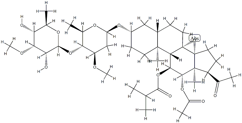 TenacigeninB,3-O-β-Allopyranosyl-(1→4)-β-oleandropyranosyl-11-O-isobutyryl-12-O-acetyl-