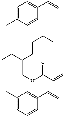 2-Propenoic acid, 2-ethylhexyl ester, polymer with 1-ethenyl-3-methylbenzene and 1-ethenyl-4-methylbenzene 结构式