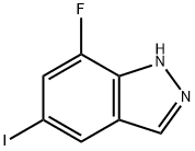 7-Fluoro-5-iodo-1H-indazole 结构式