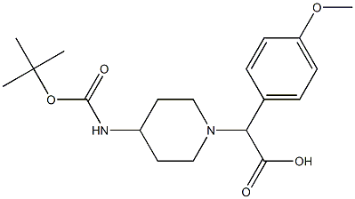 (4-tert-butoxycarbonylamino-piperidin-1-yl)-(4-methoxy-phenyl)-acetic acid 结构式