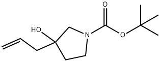 tert-butyl 3-allyl-3-hydroxypyrrolidine-1-carboxylate 结构式