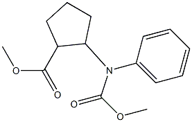 2-Benzyloxycarbonylamino-cyclopentanecarboxylic acid methyl ester 结构式