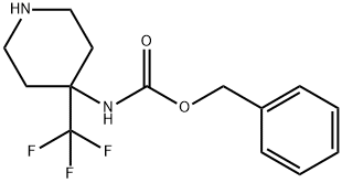 (4-Trifluoromethyl-piperidin-4-yl)-carbamic acid benzyl ester 结构式