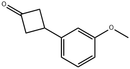 3-(3-甲氧基苯基)环丁-1-酮 结构式