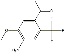 1-(4-Amino-5-methoxy-2-trifluoromethyl-phenyl)-ethanone 结构式