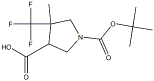 1-(1,1-二甲基乙基)4-甲基-4-(三氟甲基)-1,3-吡咯烷二羧酸酯 结构式