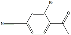 4-乙酰基-3-溴苯腈 结构式