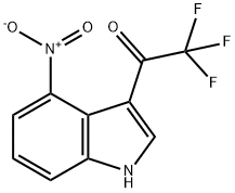 2,2,2-trifluoro-1-(4-nitro-1H-indol-3-yl)ethanone 结构式