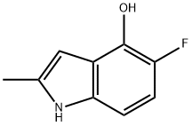 5-Fluoro-2-methyl-1H-indol-4-ol 结构式