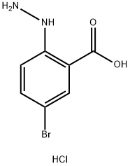 5-bromo-2-hydrazinylbenzoic acid hydrochloride 结构式