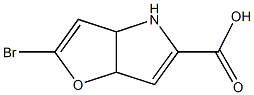 2-bromo-4,6a-dihydro-3aH-furo[3,2-b]pyrrole-5-carboxylic acid 结构式